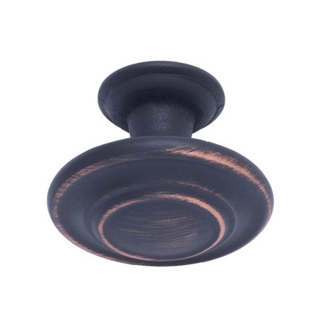 SOUTH MAIN HARDWARE 1-1/4 in. Oil Rubbed Bronze Round Cabinet Knob (10PK) SH3155-ORB-10